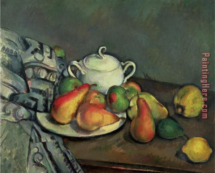 Paul Cezanne Still Life with Sugar Basin And Fruit